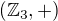 $(\mathbb{Z}_3,+)$