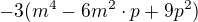 kopírovat do textarea $-3(m^{4}-6m^{2}\cdot p+9p^{2})$