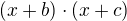 $(x+b)\cdot (x+c)$