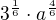 $3^{\frac{1}{6}}\cdot a^{\frac{4}{6}}$