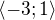 $\langle-3; 1\rangle$