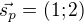 $\vec{s_p}=(1;2) $