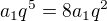 $a_{1}q^{5} = 8a_{1}q^{2}$