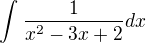 kopírovat do textarea $\int_{}^{}\frac{1}{x^2-3x+2}dx$