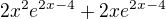 $2x^2e^{2x-4}+2xe^{2x-4}$