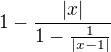 kopírovat do textarea $1- \frac{|x|}{1-\frac{1}{|x-1|}}$