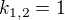 kopírovat do textarea $k_{1,2}=1$