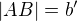 $|AB| = b'$