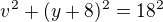 kopírovat do textarea $v^{2}+(y+8)^{2}=18^{2}$