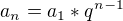 kopírovat do textarea $a_{n} = a_{1} * q^{n-1}$
