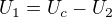 $U_1=U_c-U_2$