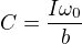 $C=\frac{I\omega_0}b$