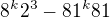$8^{k}2^{3}-81^{k}81$