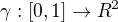 $\gamma:[0,1]\to R^2$