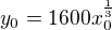 $y_0=1600x_0^{\frac{1}{3}}$