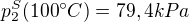 $p_{2}^{S}(100^\circ C)=79,4kPa$