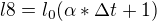 $l8=l_{0}(\alpha *\Delta t+1)$