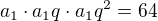 kopírovat do textarea $a_1\cdot a_1q\cdot a_1q^2=64$