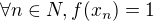 kopírovat do textarea $\forall n \in N, f(x_{n}) = 1$