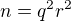 $n=q^2r^2$