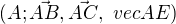 $( A;\vec{AB},\vec{AC},\ vec{AE})$