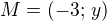 $M=(-3;\,y)$