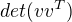 $det(vv^{T})$