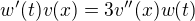 $w'(t)v(x)=3v''(x)w(t)$
