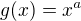 $g(x) = x^a$