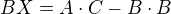 kopírovat do textarea $BX = A\cdot C-B\cdot B$