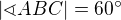 $|\sphericalangle ABC|=60^\circ $