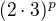 $(2\cdot 3)^p$
