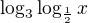 $\log_3\log_{\frac12}x$