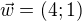 $\vec{w}=(4;1)$