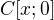 $C[x;0]$