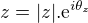 $z=|z|.\mathrm{e}^{i\theta_{z}}$