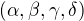 $(\alpha ,\beta ,\gamma ,\delta )$