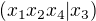 $(x_1 x_2 x_4 \vert x_3)$