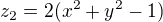 $z_2=2(x^2+y^2-1)$