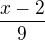 kopírovat do textarea $\frac{x-2}{9}$