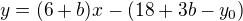 $y=(6+b)x-(18+3b-y_0)$