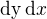 kopírovat do textarea $\mathrm{dy}\,\mathrm{d}x$
