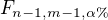 $F_{n-1,m-1, \alpha\%}$