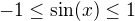 $-1\le \sin (x)\le1$