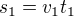 $s_1=v_1t_1$