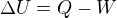 kopírovat do textarea $\Delta U=Q-W$