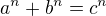 kopírovat do textarea $a^n+b^n = c^n$