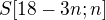 $S[18 - 3n; n]$
