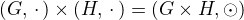 kopírovat do textarea $(G,\,\cdot\,)\times(H,\,\cdot\,)=(G\times H,\odot)$