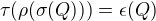 $\tau(\rho(\sigma(Q)))=\epsilon(Q)$
